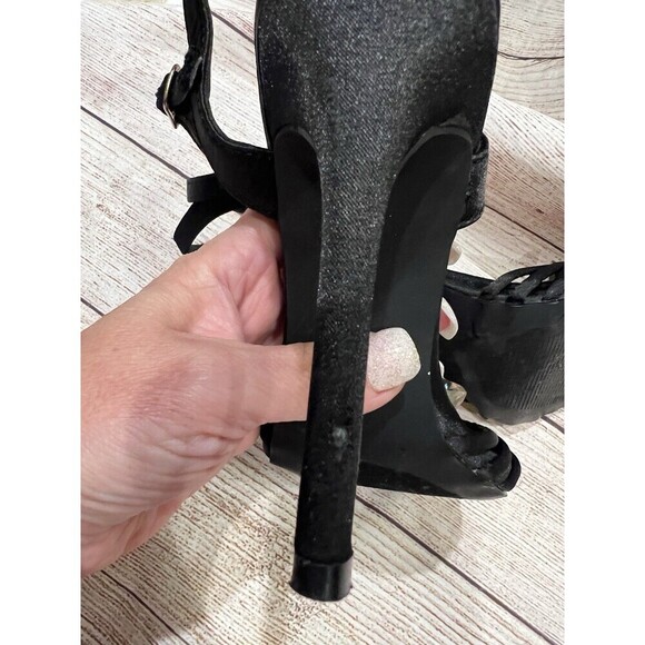 Venus Stiletto Open Toe Heels Multicolored Jewel Accents Buckle Ankle size 6 - Picture 7 of 8